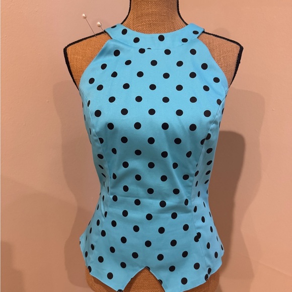 Pinup girl polkadot retro top ￼ - Picture 1 of 2